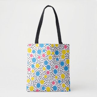 Colorful Dotted Tote Bag - Stylish and Unique