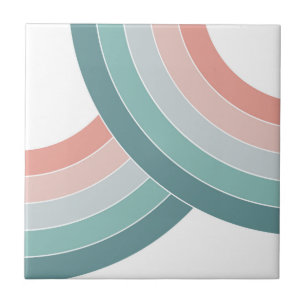 Colorful double arches in retro style ceramic tile