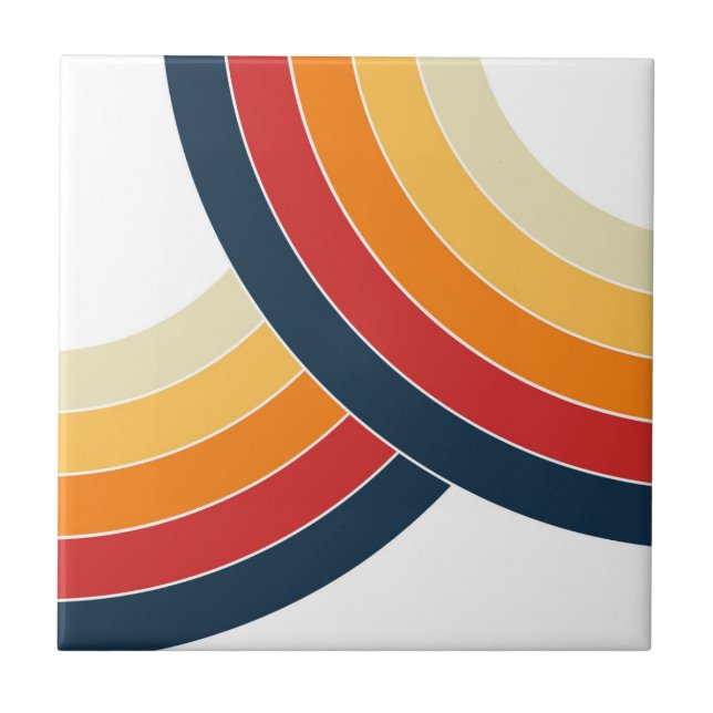 Colorful double arches in retro style ceramic tile (Front)