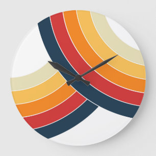 Colorful double arches in retro style large clock
