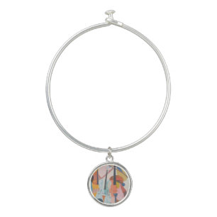 Colorful Double Bass Abstract Bangle Bracelet