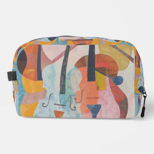 Colorful Double Bass Abstract Dopp Kit