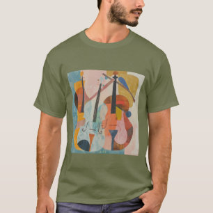 Colorful Double Bass Abstract T-Shirt