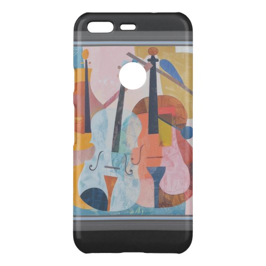 Colorful Double Bass Abstract Uncommon Google Pixel Case (Back)