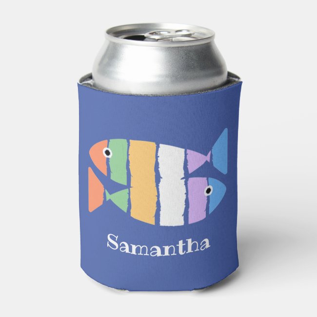 Colorful Double Fish Design Can Cooler