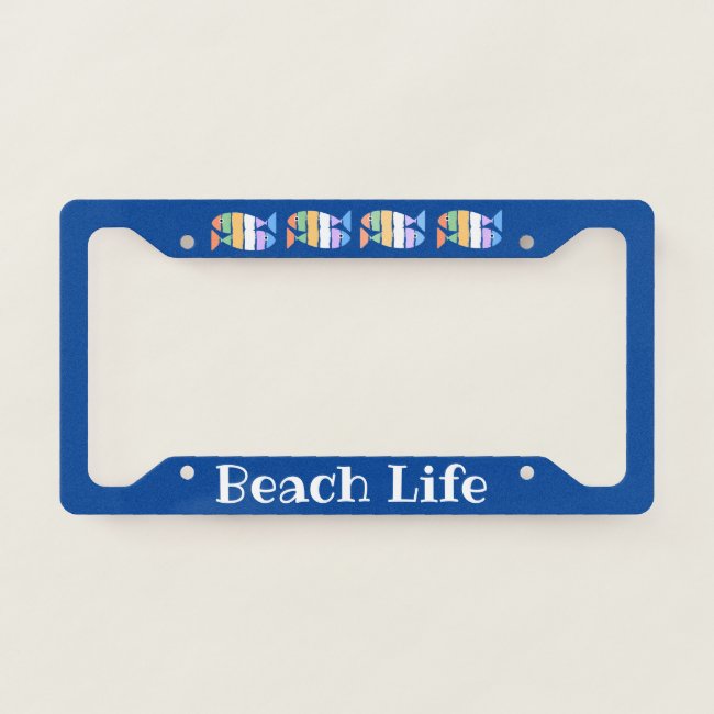 Colorful Double Fish Design License Plate Frame