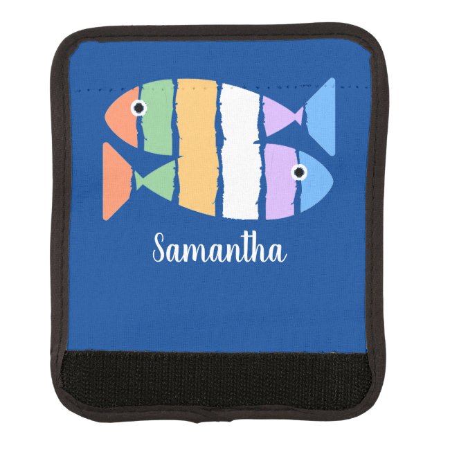 Colorful Double Fish Design Luggage Handle Wrap