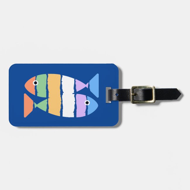 Colorful Double Fish Luggage Tag