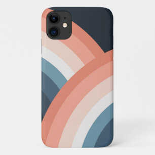 Colorful double retro style rainbow iPhone 11 case