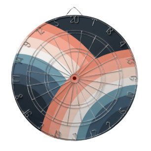 Colorful double retro style rainbow dart board