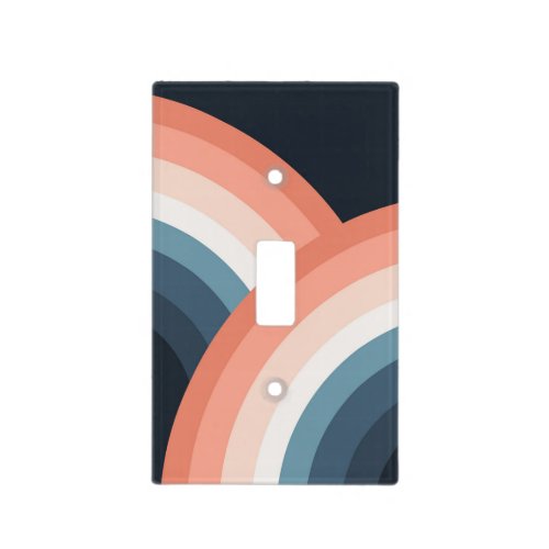 Colorful double retro style rainbow light switch cover