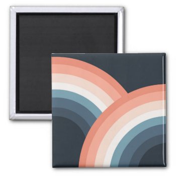 Colorful Double Retro Style Rainbow Magnet by BattaAnastasia at Zazzle
