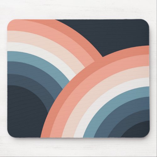 Colorful double retro style rainbow mouse pad