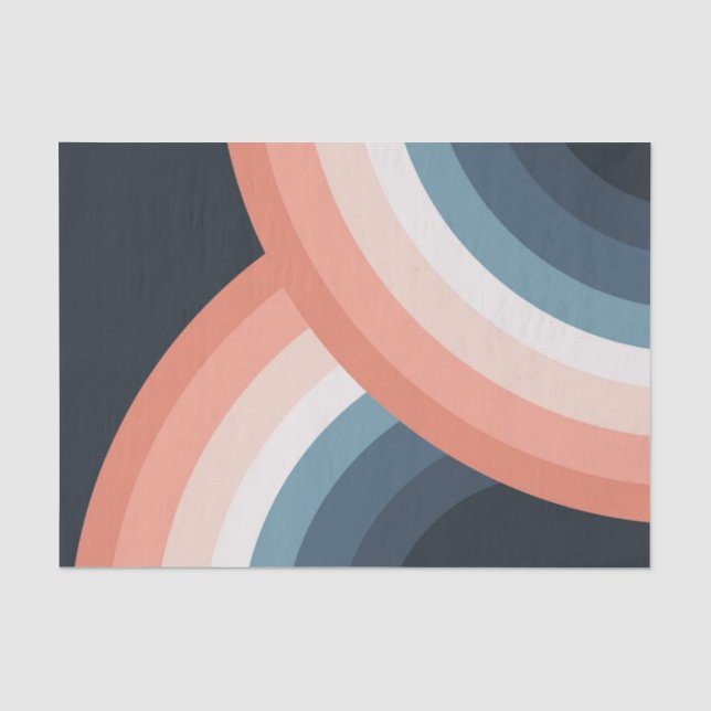 Colorful double retro style rainbow tissue paper (Front)
