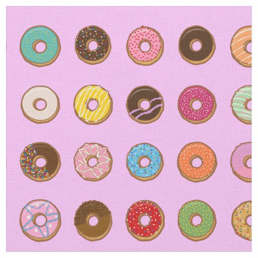 Colorful Doughnuts Fabric