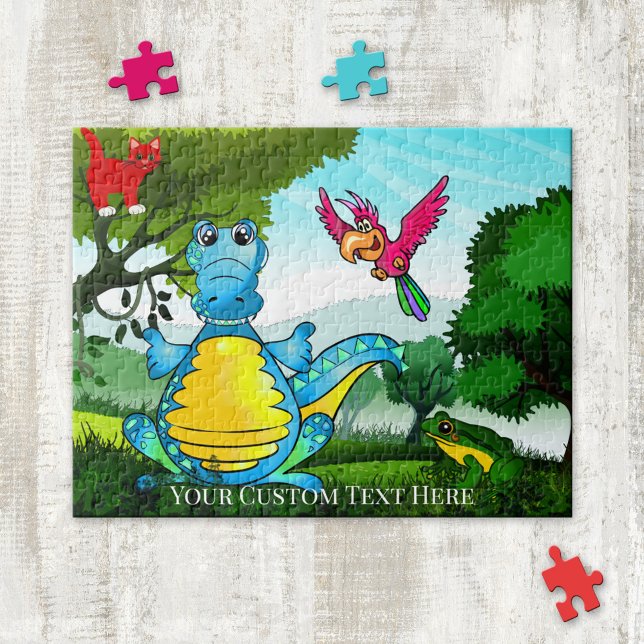 Colorful Dragon and Kitty Fantasy Animal Puzzle (Creator Uploaded)