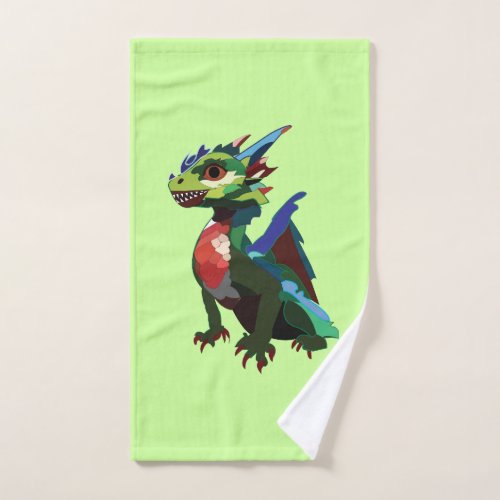 Colorful Dragon Art Hand Towel