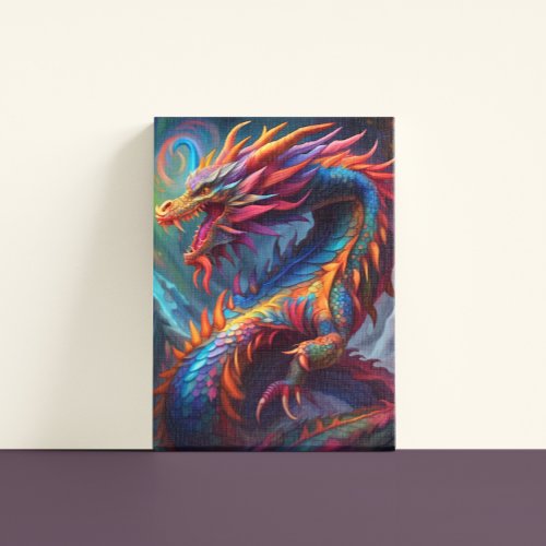 Colorful dragon Canvas Print