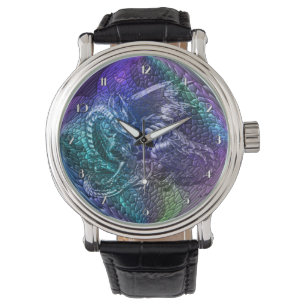 Colorful Dragon Fantasy Orb Wrist Watch