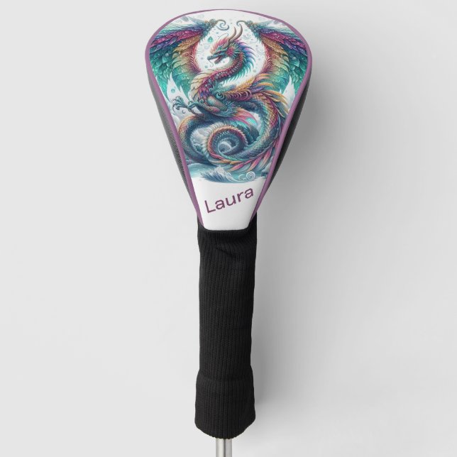 Colorful Dragon Golf Head Cover (Front)