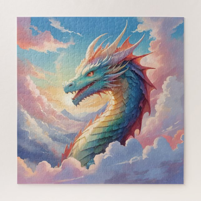Colorful dragon in the sky jigsaw puzzle (Vertical)