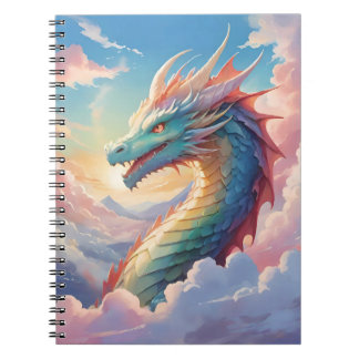 Colorful dragon in the sky notebook