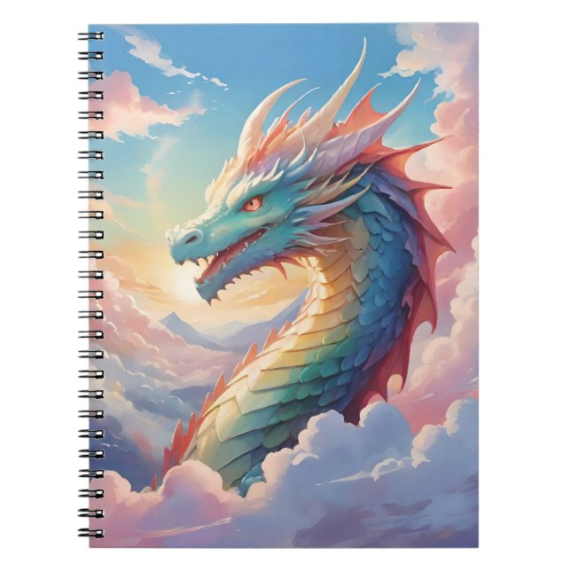 Colorful dragon in the sky notebook (Front)