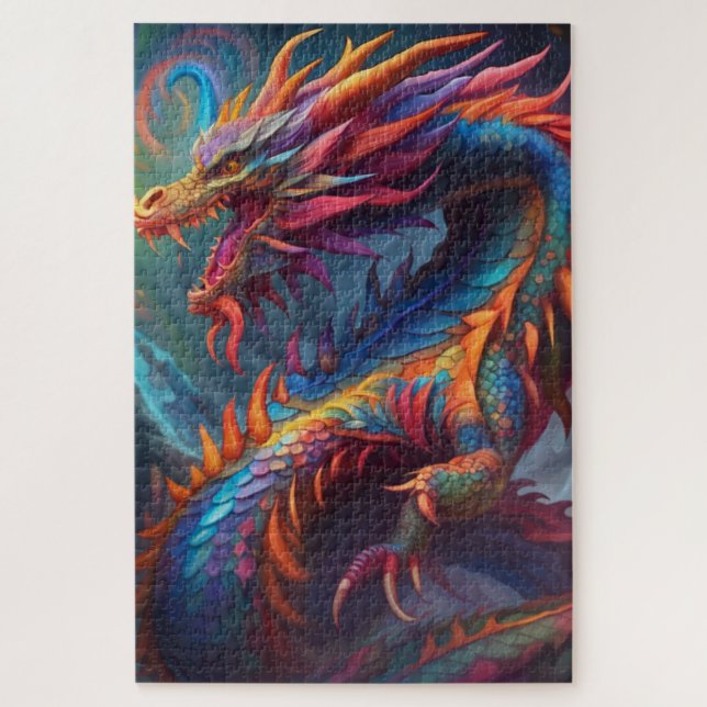 Colorful Dragon Jigsaw Puzzle (Vertical)