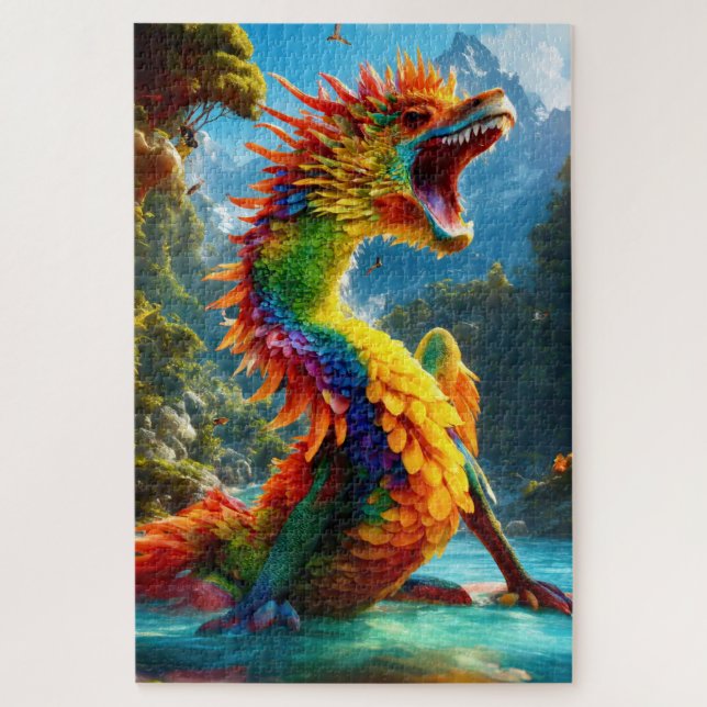 Colorful Dragon Jigsaw Puzzle (Vertical)