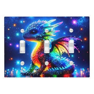 Colorful Dragon Light Switch Cover