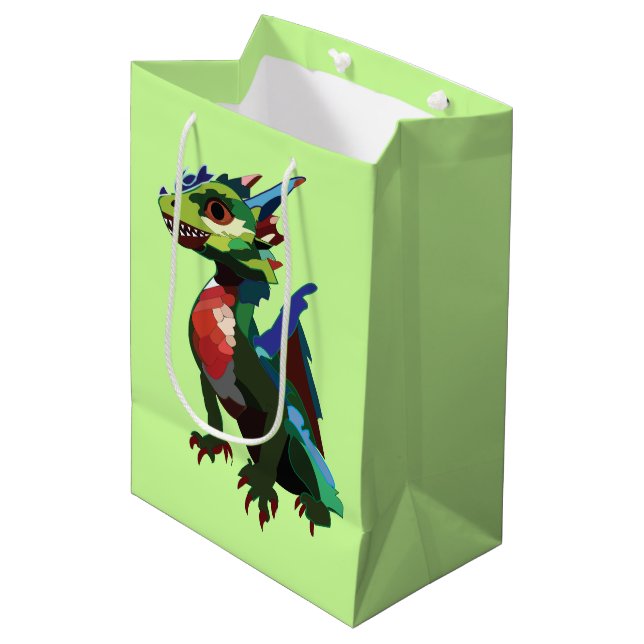 Colorful Dragon  Medium Gift Bag (Front Angled)
