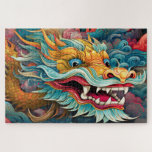 Colorful Dragon Modern Jigsaw Puzzle<br><div class="desc">Colorful Dragon Modern Jigsaw Puzzle features a colorful dragon in the clouds. Perfect as a gift for family and friends for birthday,  Christmas,  Chinese New Year,  holidays,  Father's Day,  brother,  husband,  partner,  best friends,  work colleagues and more. Designed by ©Evco Studio www.zazzle.com/store/evcostudio</div>