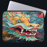 Colorful Dragon Modern Personalized Name Laptop Sleeve<br><div class="desc">Colorful Dragon Modern Personalized Name Laptop Sleeve features a colorful dragon in the clouds and personalized with your name in modern script typography. Perfect as a gift for family and friends for birthday, Christmas, Chinese New Year, holidays, Father's Day, brother, husband, partner, best friends, work colleagues and more. Designed by...</div>