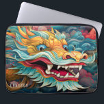 Colorful Dragon Modern Personalized Name Laptop Sleeve<br><div class="desc">Colorful Dragon Modern Personalized Name Laptop Sleeve features a colorful dragon in the clouds and personalized with your name in modern script typography. Perfect as a gift for family and friends for birthday, Christmas, Chinese New Year, holidays, Father's Day, brother, husband, partner, best friends, work colleagues and more. Designed by...</div>
