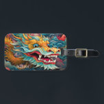 Colorful Dragon Modern Personalized Name Luggage Tag<br><div class="desc">Colorful Dragon Modern Personalized Name Luggage Tags features a colorful dragon in the clouds and personalized with your name in modern script typography. Perfect as a gift for family and friends for birthday, Christmas, Chinese New Year, holidays, Father's Day, brother, husband, partner, best friends, work colleagues and more. Designed by...</div>