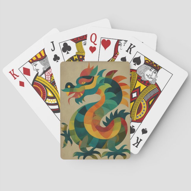 Colorful Dragon Poker Cards (Back)