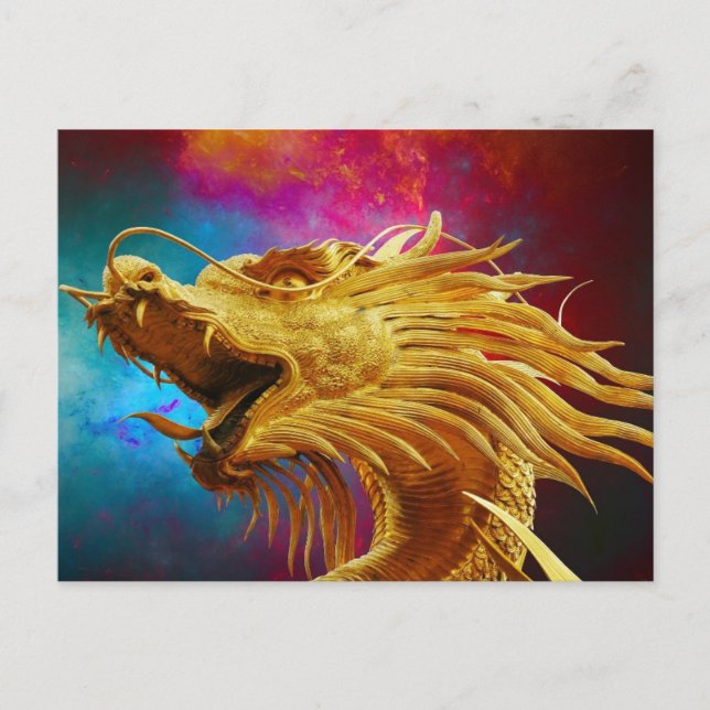 Colorful Dragon Postcard (Front)