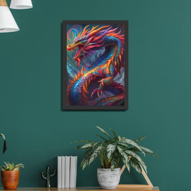 Colorful Dragon Poster (Living Room 2)