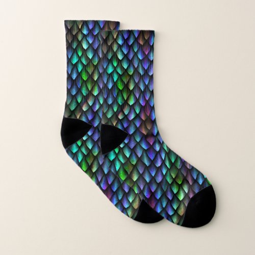 Colorful Dragon Scales Socks
