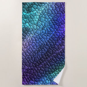 Colorful Dragon Skin Mosaic Beach Towel