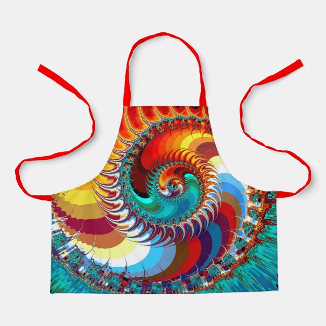 Colorful Dragon Spiral Personalized Apron (Front)