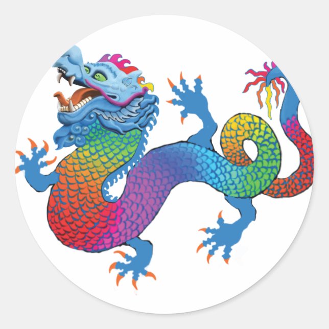 Colorful Dragon Sticker (Front)