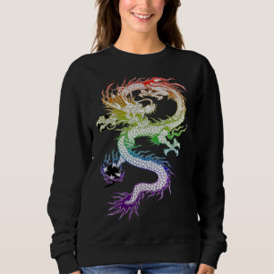 Colorful Dragon With Semi Colon  1 Sweatshirt