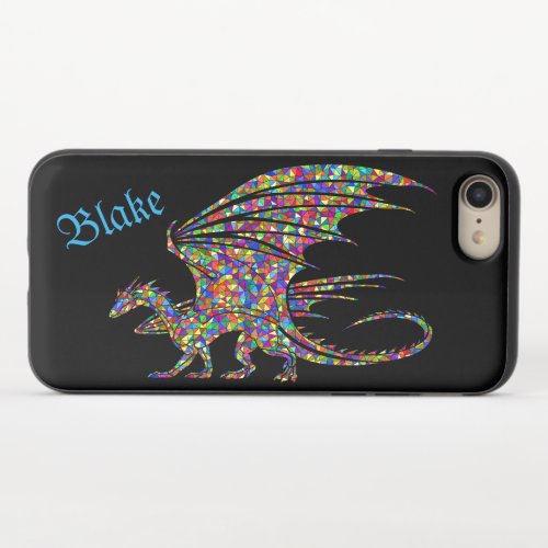 Colorful Dragon Your Name Blue iPhone 87 Slider Case
