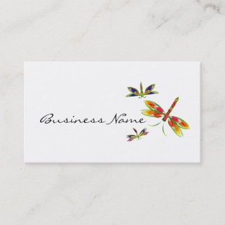 colorful dragonflies business cards