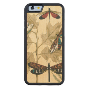 Colorful Dragonflies Floating Above Leaves Carved Maple iPhone 6 Bumper Case