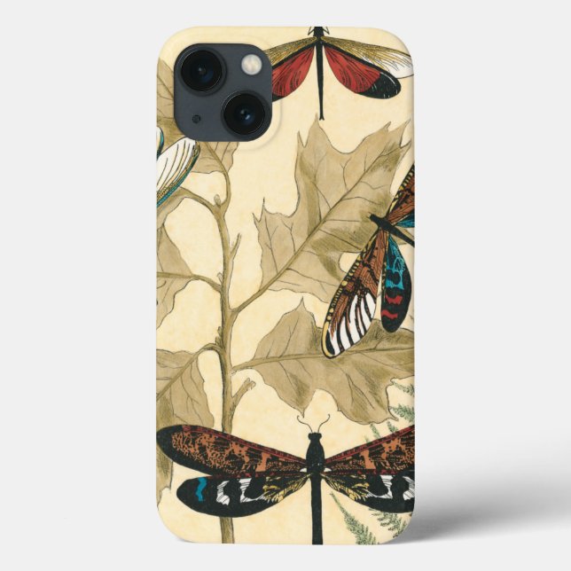 Colorful Dragonflies Floating Above Leaves Case-Mate iPhone Case (Back)