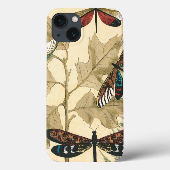 Colorful Dragonflies Floating Above Leaves Case-Mate iPhone Case (Back)