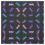 Colorful Dragonflies II Fabric