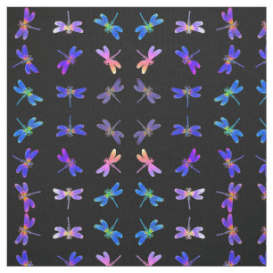 Colorful Dragonflies II Fabric